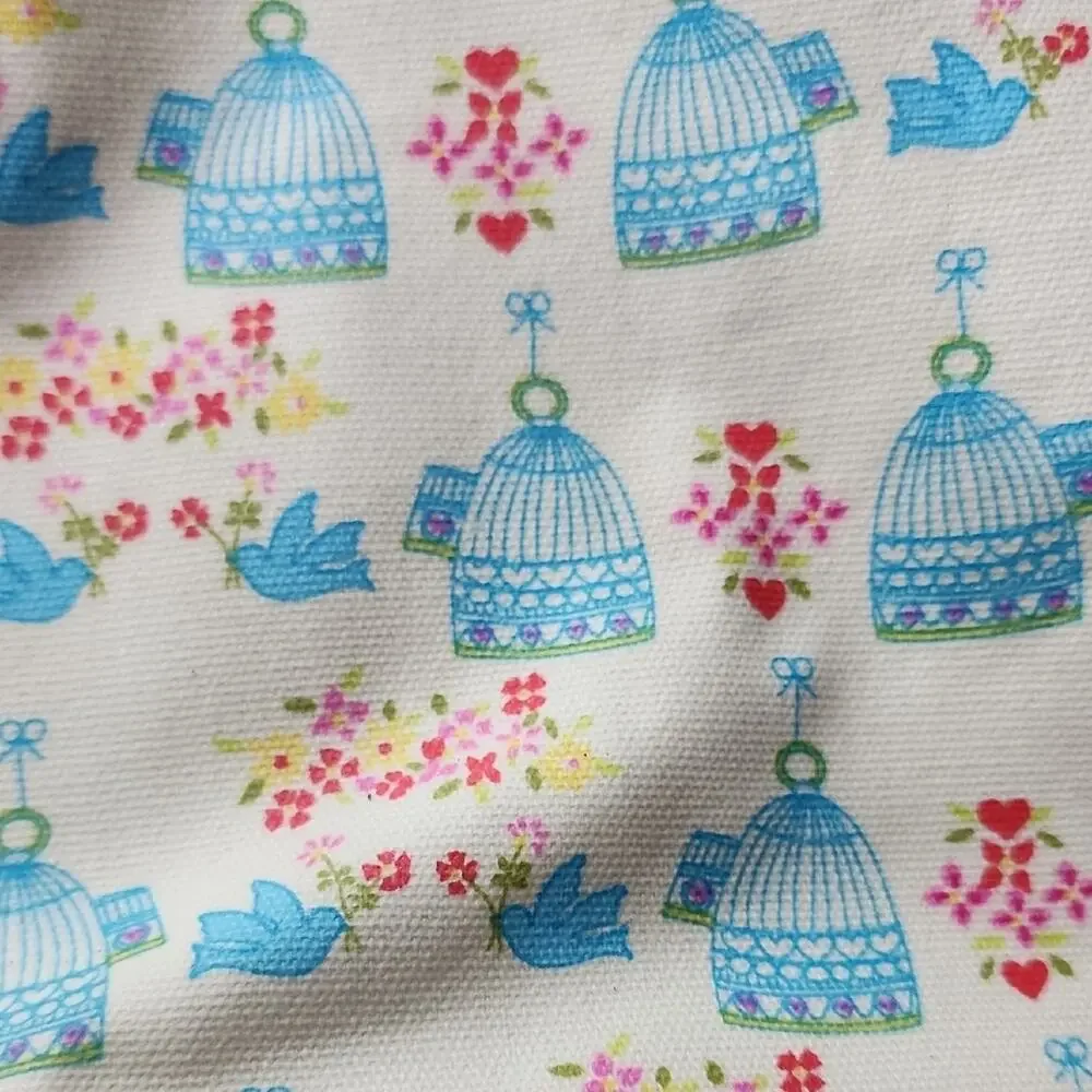 PINK LINING | Yummy Mummy Cream and Brown‎ Floral Blue Birds Baby Diaper Bag